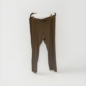 Eileen Fisher Pants Gray‎ XL Casual Pull On Stretch  Comfy HEMMED